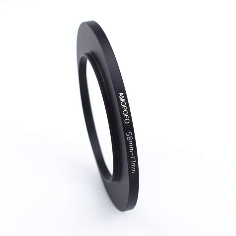 Amopofo 58-77mm Metal Ring/58mm to 77mm Step-Up Ring for Filters,Made of CNC Machined Space Aluminum with Matte Black Electroplated Finish,Compatible with All 58mm Camera Lenses & 77mm Accessories - Image 2